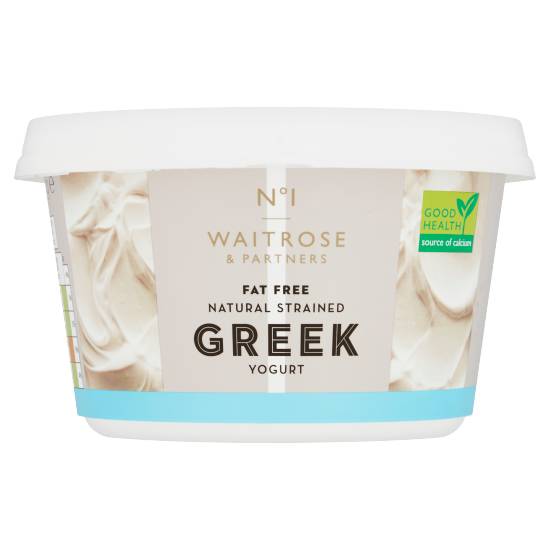 Waitrose No1 Fat Free Natural Strained Greek Yogurt