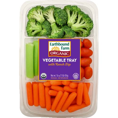 Earthbound Farm Organic Vegetable Tray with Ranch