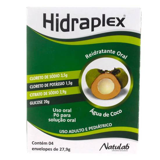 Natulab hidraplex sabor água coco (4 sachês)