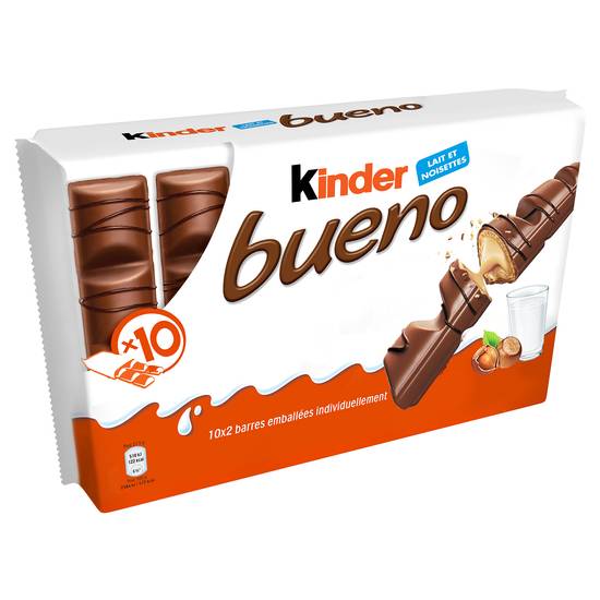 Kinder - Bueno fines gaufrettes enrobées de chocolat au lait et noisettes