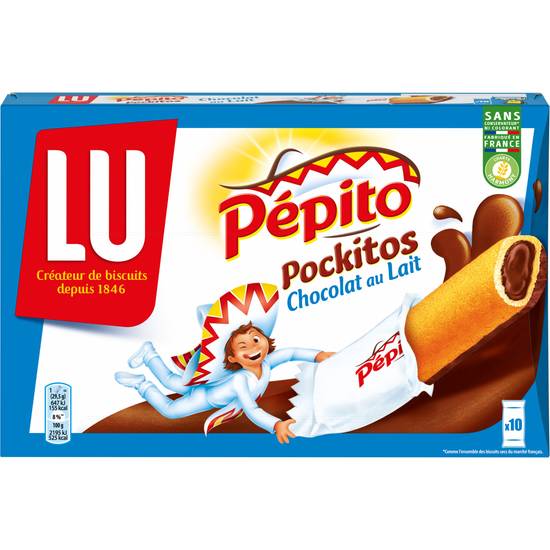 Biscuits Pockitos chocolat au lait PEPITO