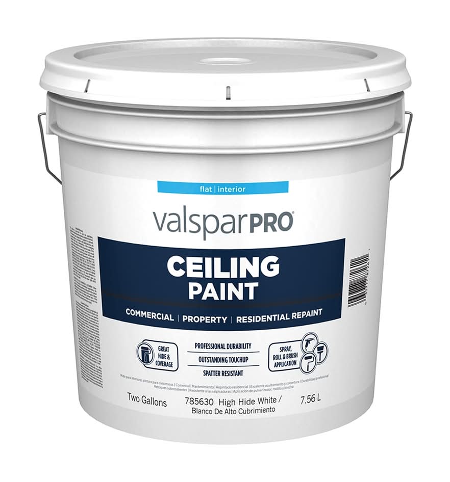 Valspar Flat High Hide White Ceiling Paint ( 2-gallon )
