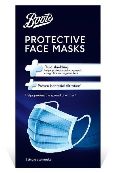 Boots Protective Face Mask (5 pack)