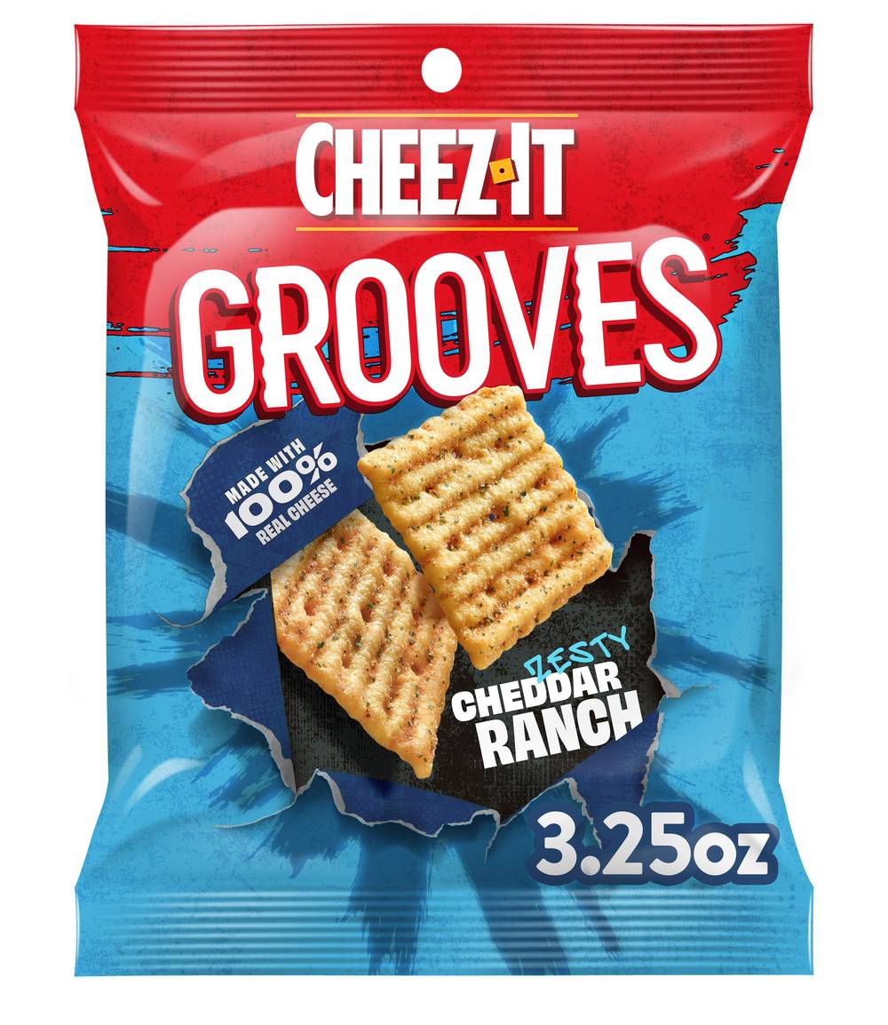Cheez-It Grooves Zesty Cheddar Ranch Flavored Crackers (3.3 oz)