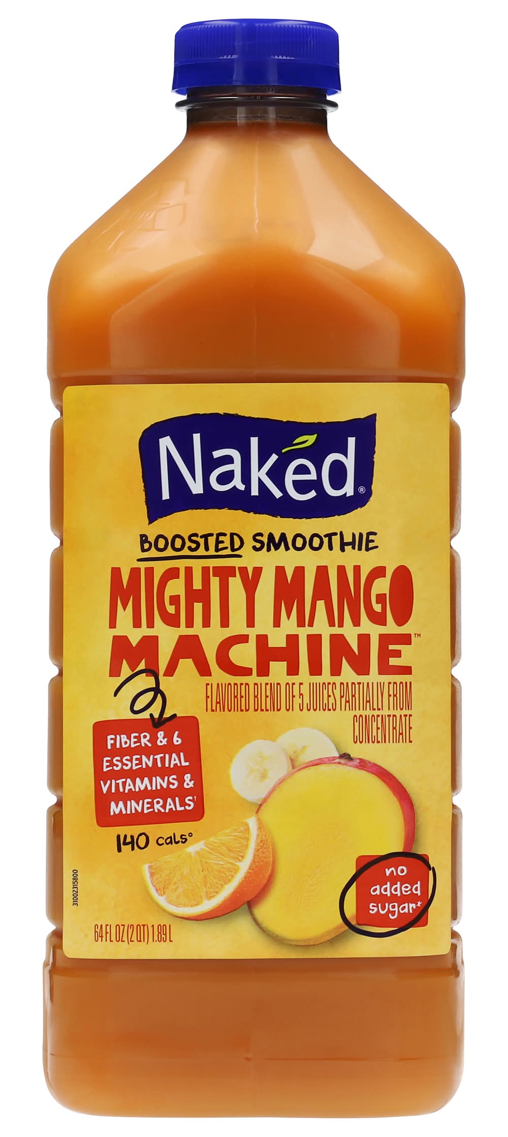 Naked No Added Sugar Boosted 100% Juice Smoothie, Mighty Mango (64 fl oz)