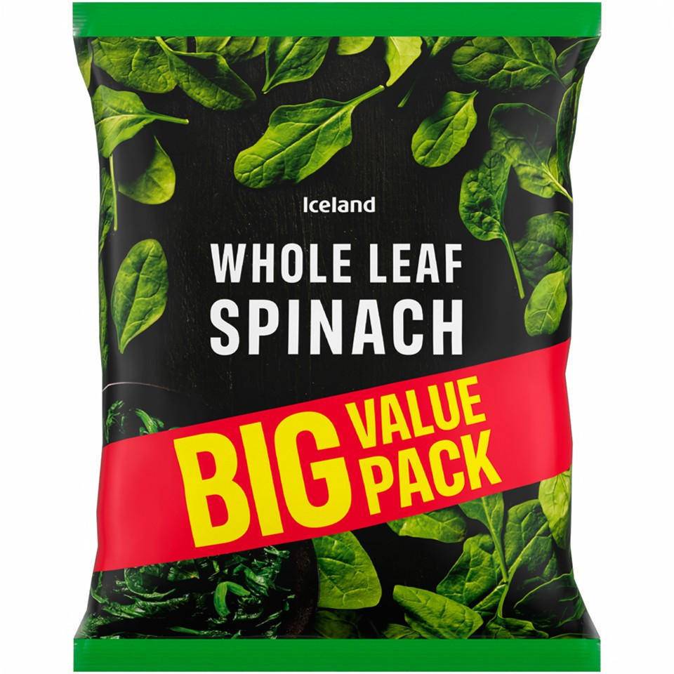 Iceland 1kg Whole Leaf Spinach