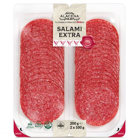 Salami extra Nuestra Alacena bandeja 200 g