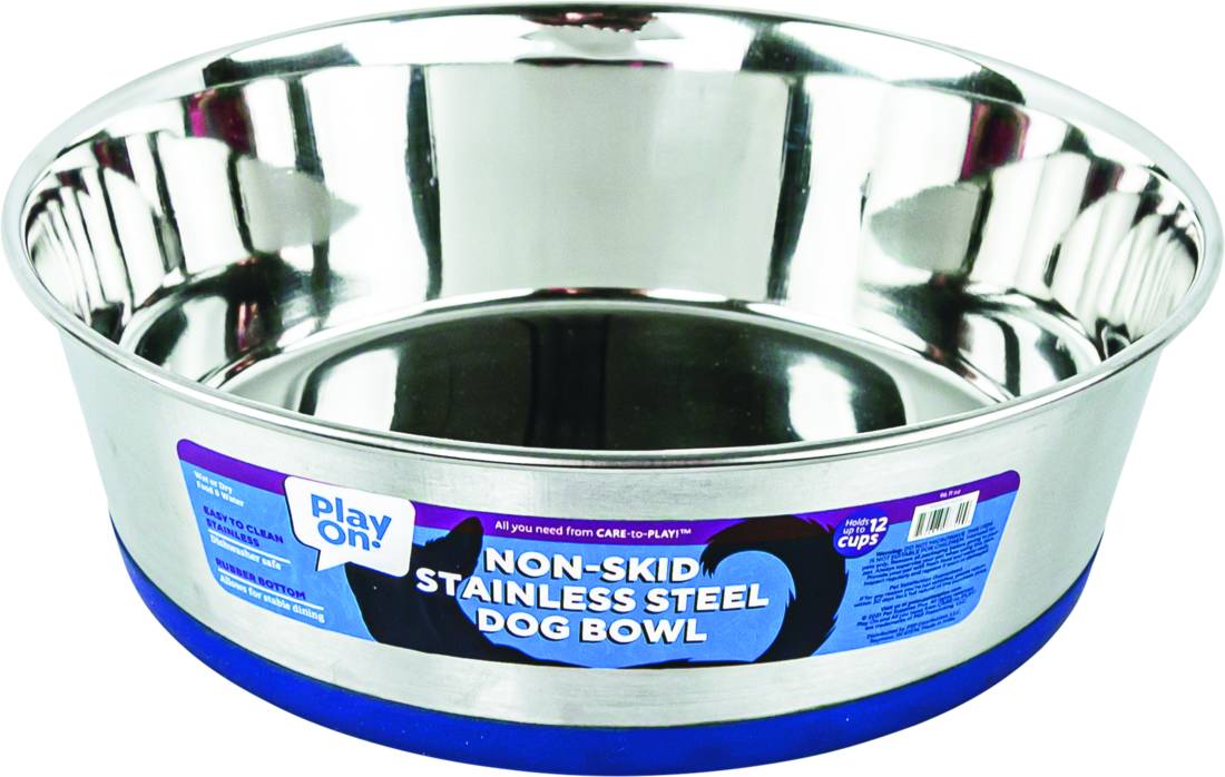 Play On 96 Ounces Stainless Steel Bowl