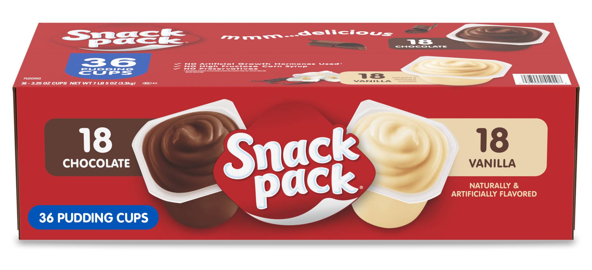 Snack Pack Chocolate & Vanilla Pudding Cups (116.4 oz, 36 ct)