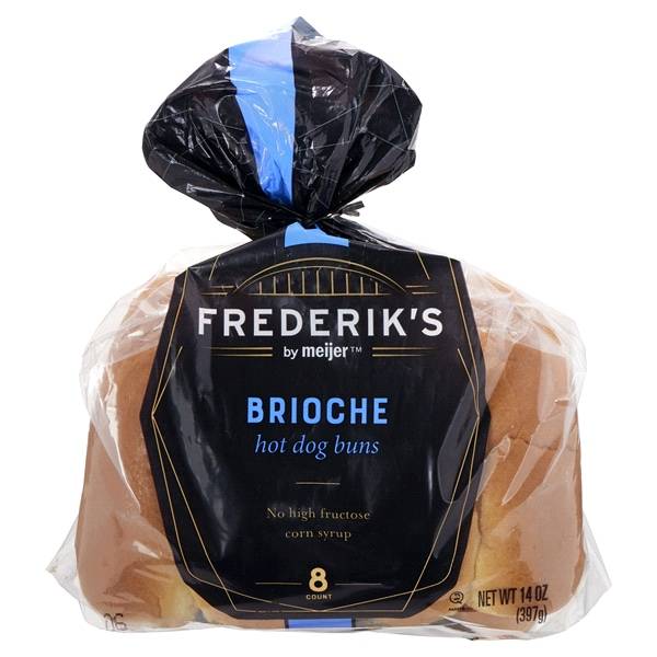 Frederiks By Meijer Brioche Hot Dog Buns, 8 Count (14 oz)
