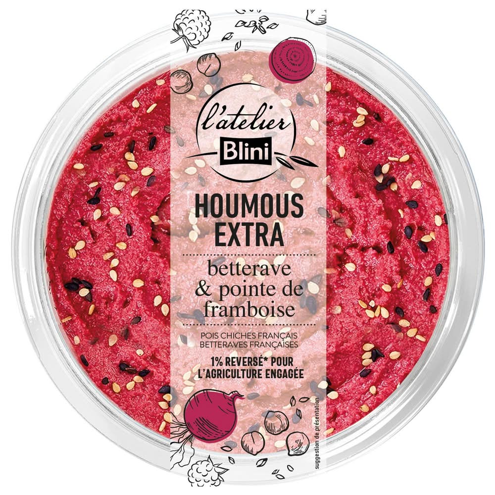L'atelier Blini - Houmous extra à la betterave (175g)