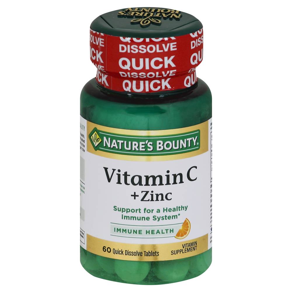 Nature's Bounty Vitamin C + Zinc (60 ct)