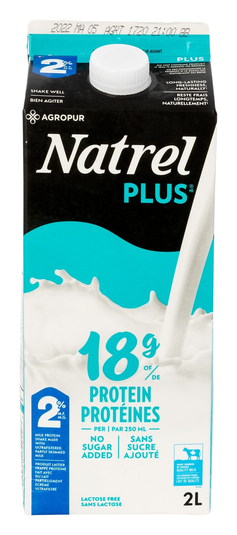 Natrel Plus Lait 2% 2L / Natrel Protein Plus Milk (2 L)