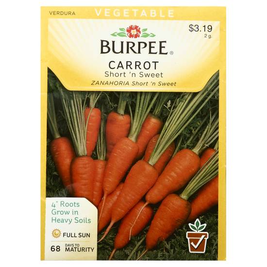 Burpee Short 'N Sweet Carrot Seeds