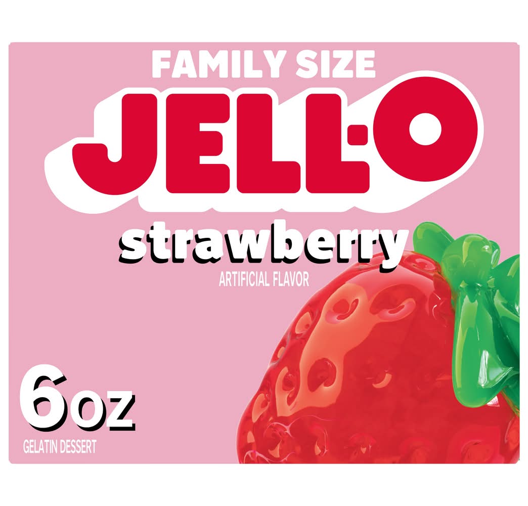 Jell-O Gelatin Dessert, Strawberry (6 oz)