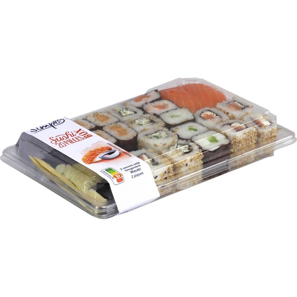 Sushis Box SIMPL - la barquette de 20 - 483g