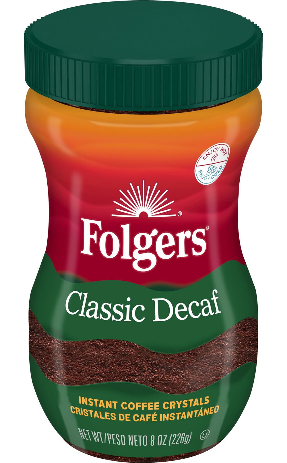 Folgers Classic Decaf Instant Coffee Crystals (8 oz)