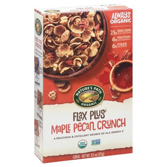 Nature's Path Organic Flax Plus Cereal (maple pecan crunch)