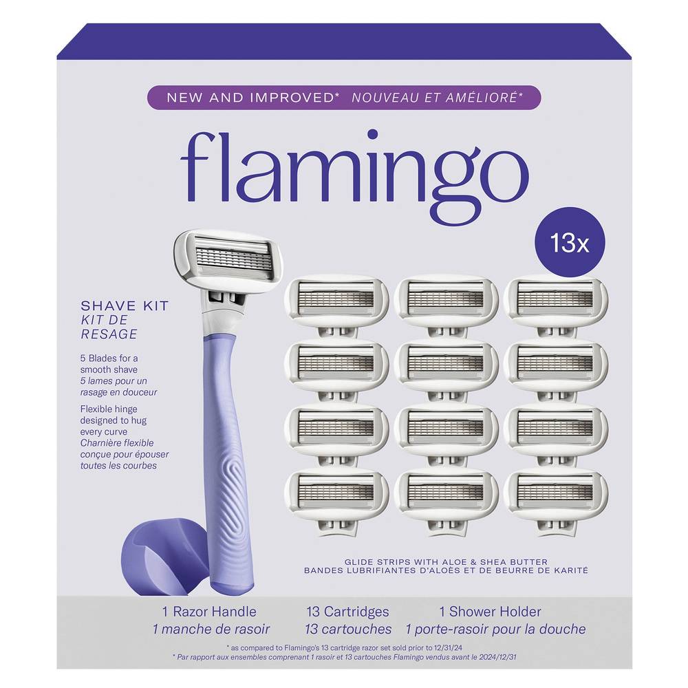 Flamingo - Rasoir Pour Femmes 5 Lames + 13 Cartouches / Flamingo 5-Blade Women'S Razor + 13 Cartridges