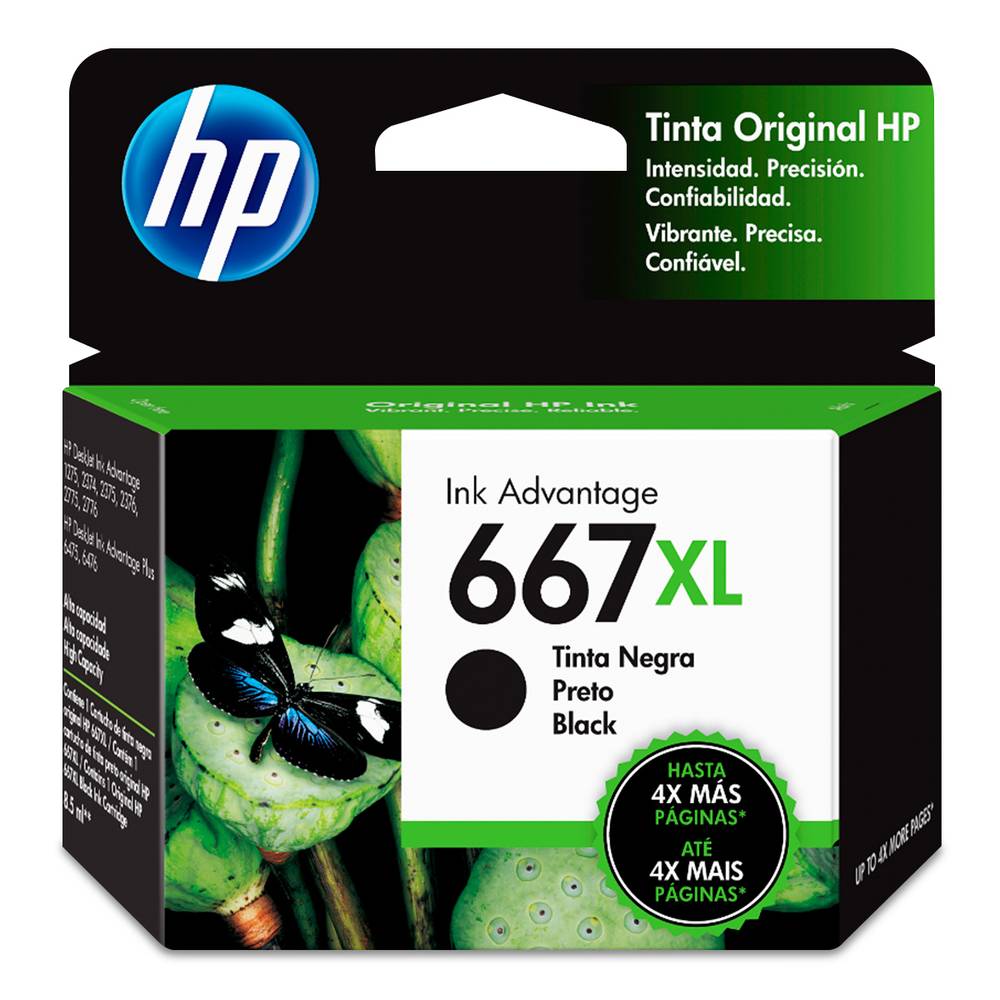 HP · Cartucho tinta negra 667xl