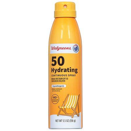 Walgreens Hydrating Continuous Spray Spf 50 Sunscreen