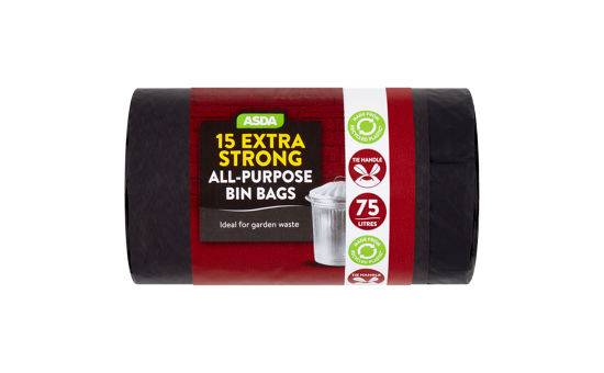 ASDA 15 Extra Strong All-Purpose Bin Bags