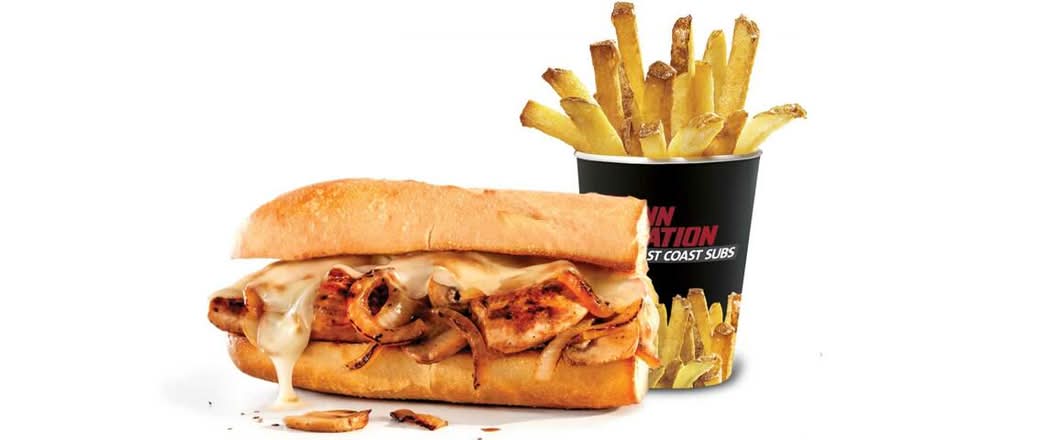 Chicken Teriyaki Sub & Small Fresh Cut Fries Penn Pair