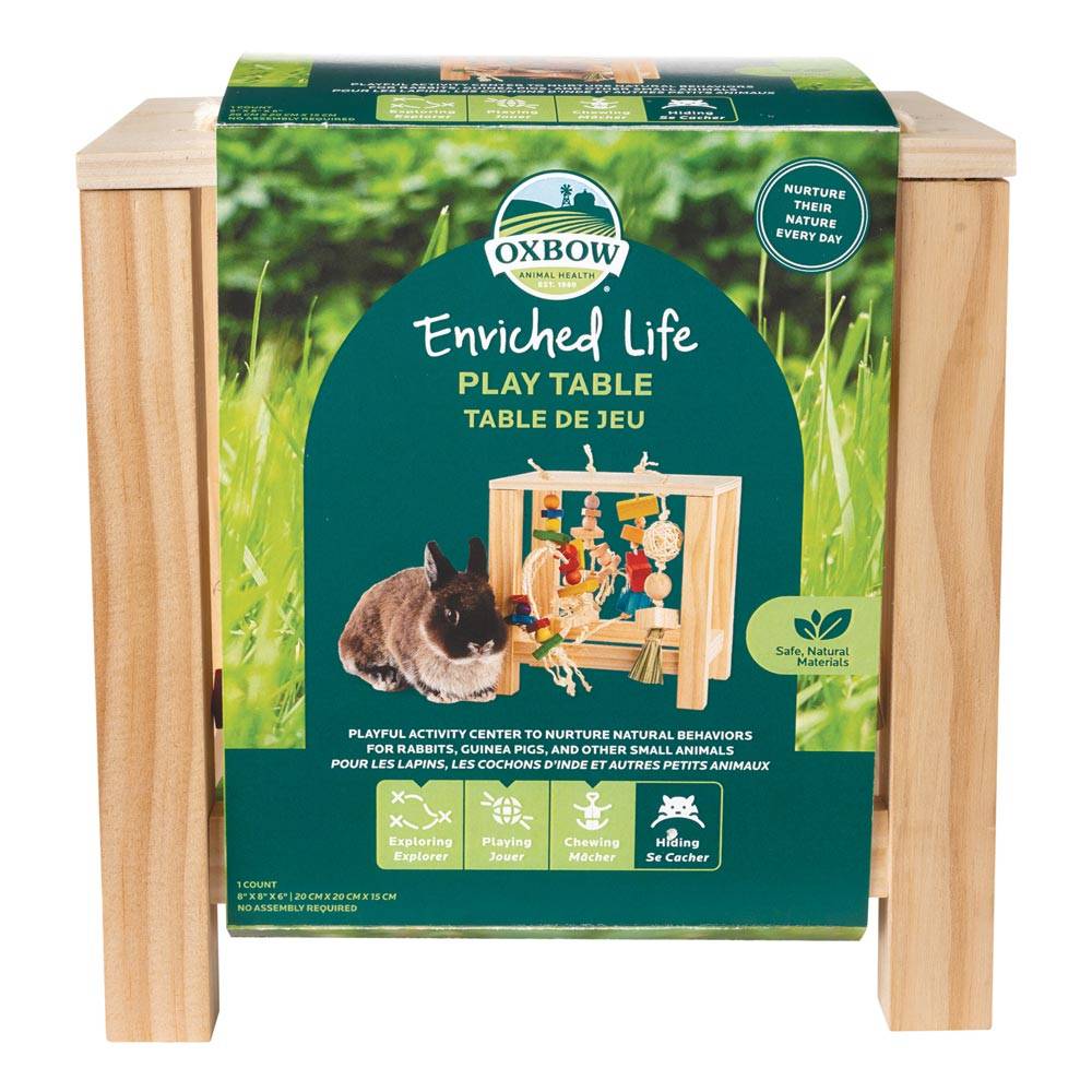 Oxbow Enriched Life Play Table Activity Center Small Pet Chew Toy, 8 In X 8 In X 6 In