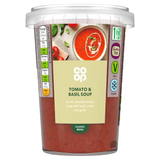 Co-Op Tomato & Basil Soup 600g