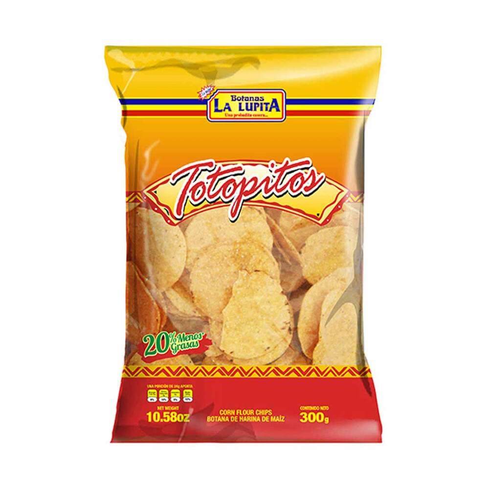 La lupita totopos de harina de maíz (300 g)