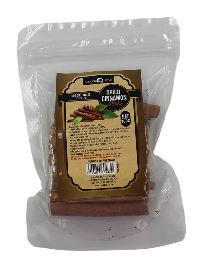 Golden Lotus Dried Cinnamon Sticks (100g)