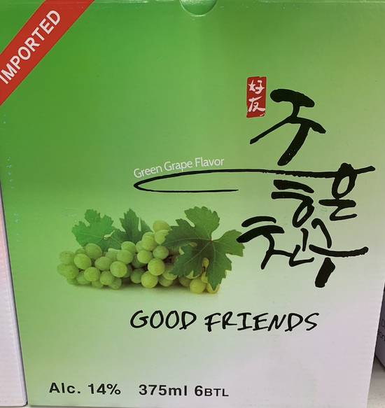 Good Friends Green Grape Soju (6 ct, 375 ml)