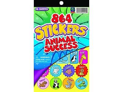 Paper Magic Animal Success Stickers, Multi Colors, 864/Pack (458111-AOUX)