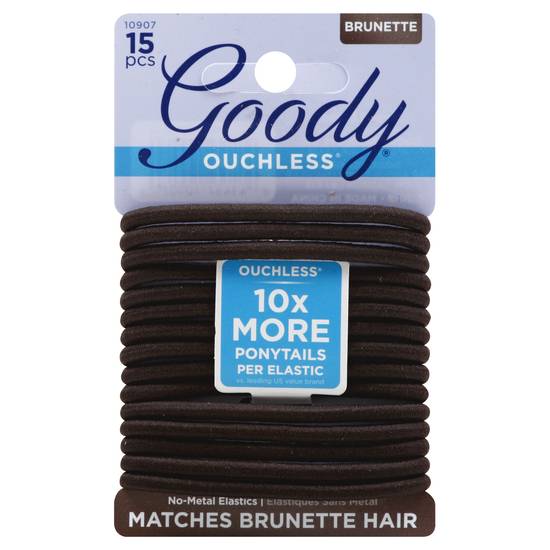 Goody Ouchless Elastics Brown Hair Band (15 ct)