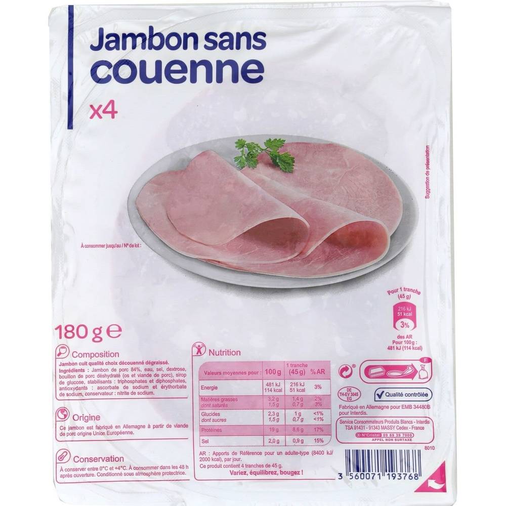 Les Produits Blancs - Jambon blanc sans couenne (4)