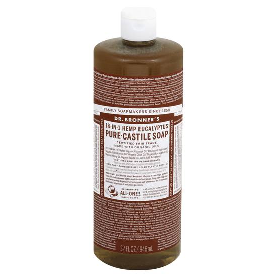 Dr. Bronner's Pure-Castile 18-in-1 Hemp Eucalyptus Soap