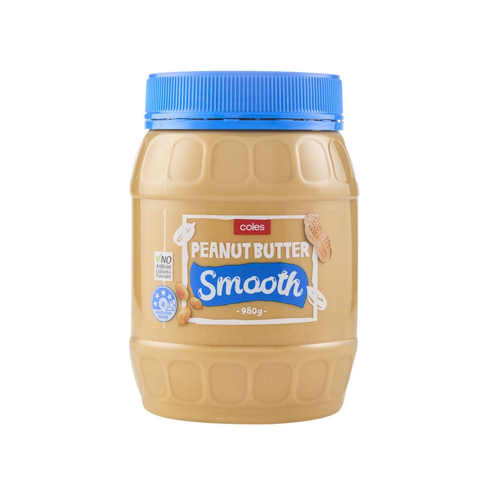 Coles Smooth Peanut Butter 980g