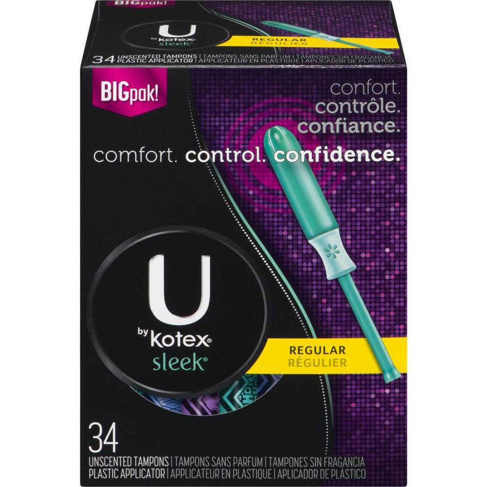 U by Kotex Sleek Unscented Tampons Regular (50 g)