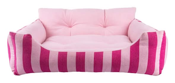 Pink Striped Pet Cuddler Bed