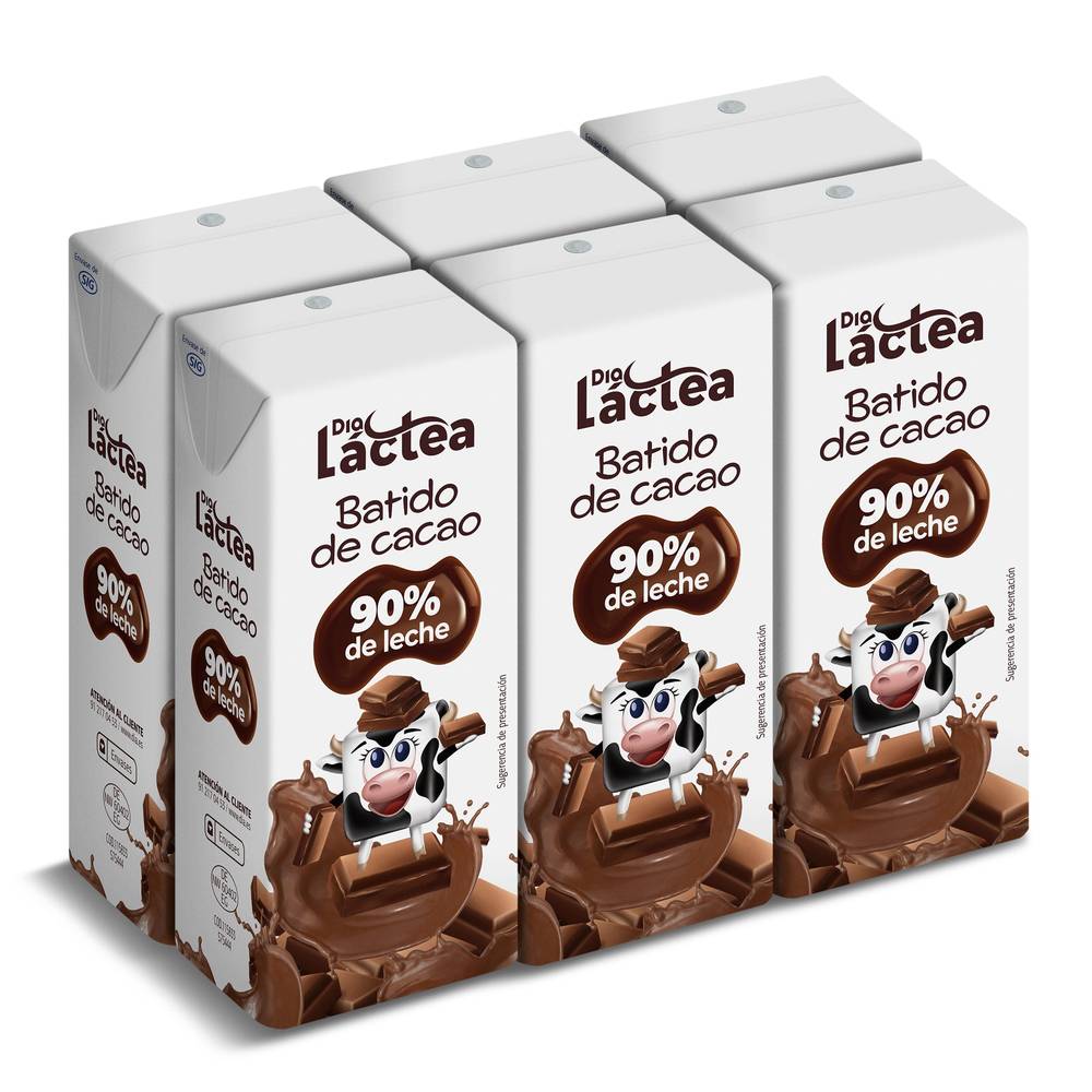 Batido De Cacao 90% Dia Lactea Brik 6 X 200 Ml