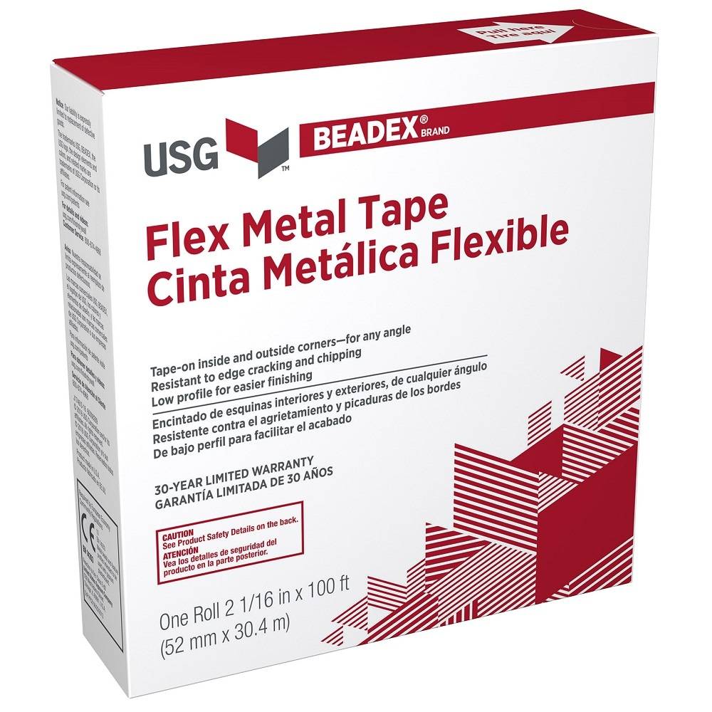 BEADEX Brand 9.75-in x 100-ft Metal Flexible 90 Degree Corner Bead | FLEX TAPE 2-1/16