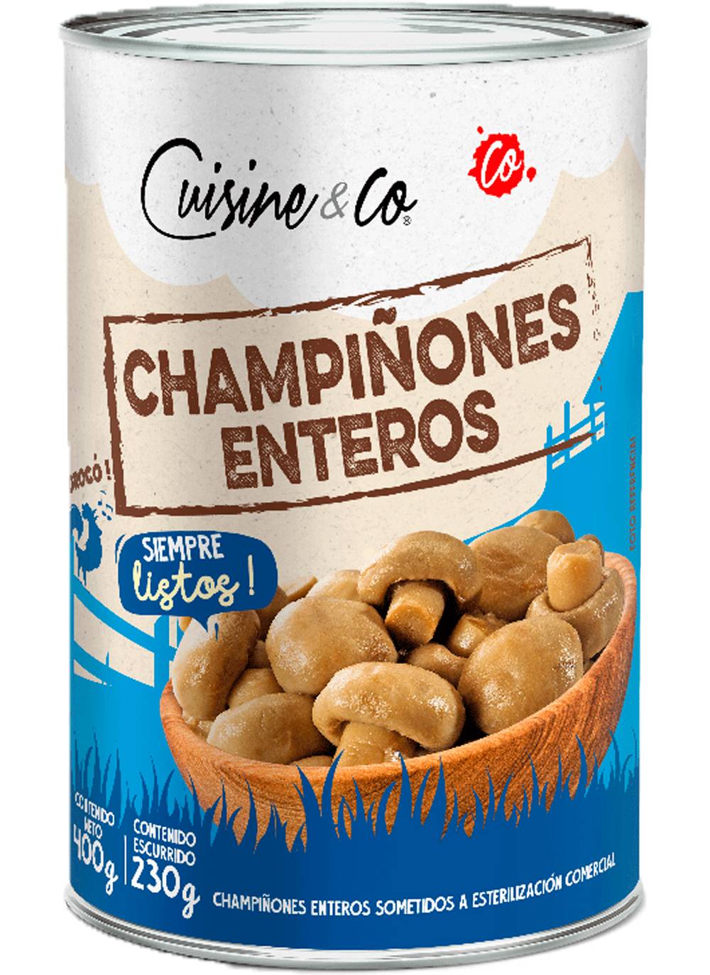 Cuisine & Co · Champiñones enteros drenado (230 g)