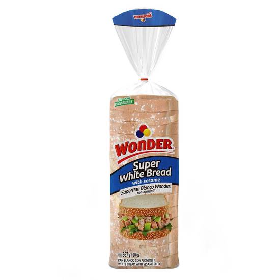 Wonder súper pan blanco con ajonjolí
