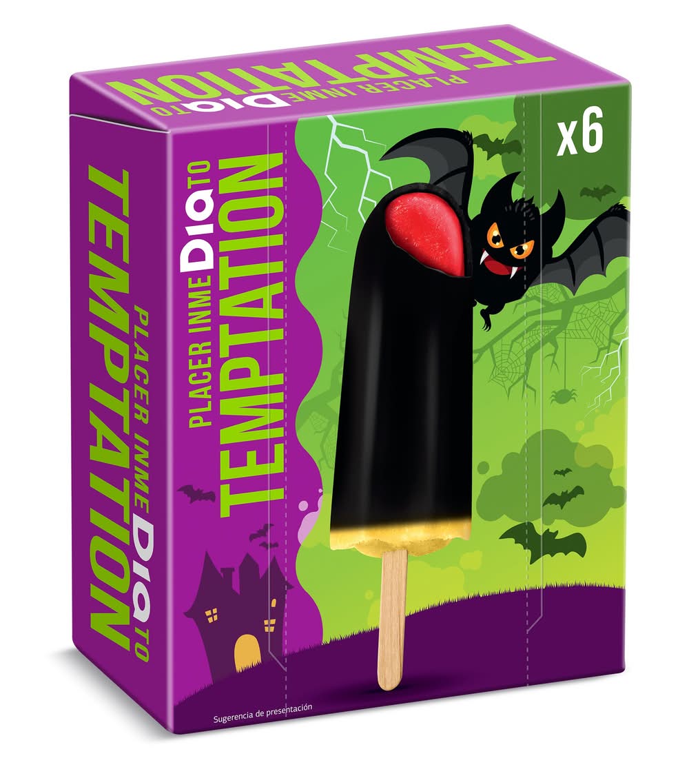 Helado Vampiro 6 Unidades Temptation De Dia Caja 210 G