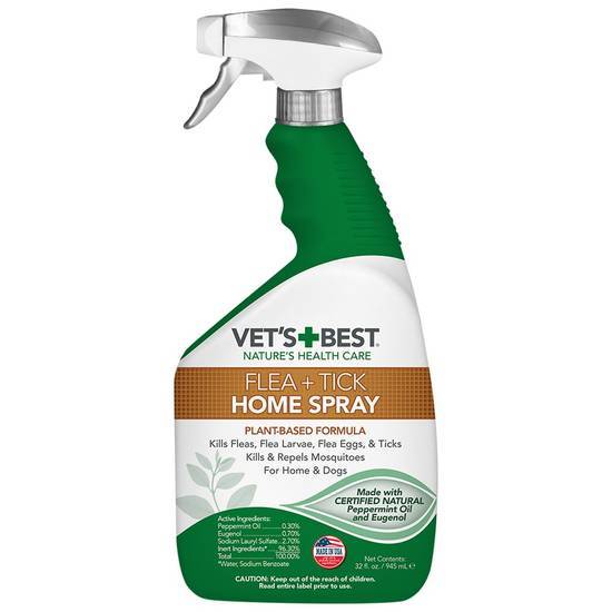 Vet's Best Flea & Tick Home Spray For Dogs (32 fl oz)