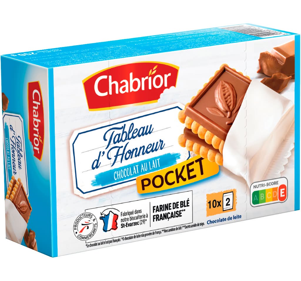 Chabrior - Bolachas chocolate de Leite, 250 g