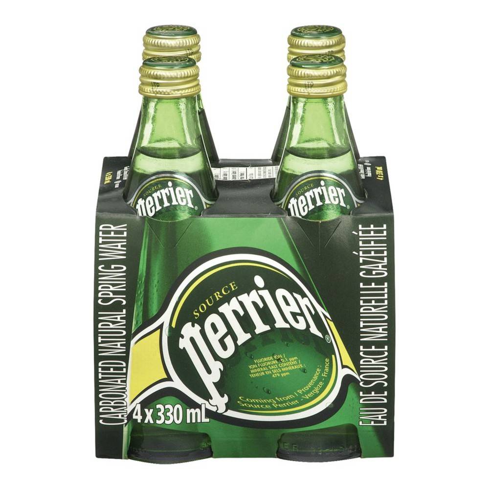 Perrier eau de source naturelle gazéifiée (4x330ml) - carbonated natural spring water (case) (4x330ml)