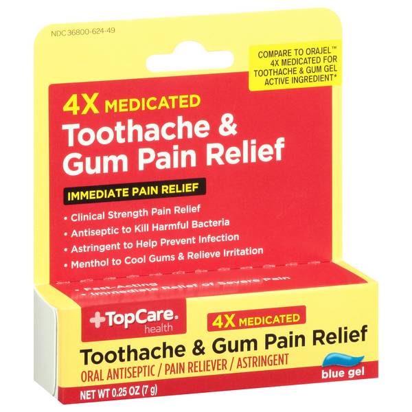TopCare Toothache & Gum Pain Relief 4X Medicated Blue Gel