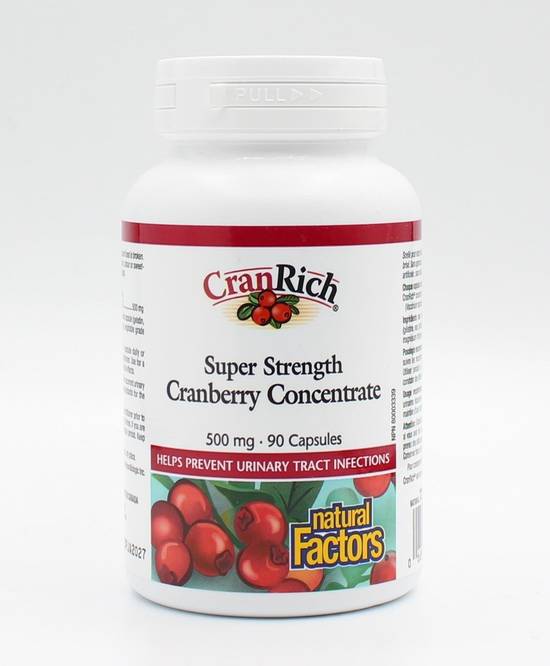 Natural Factors Cranrich Super Strength Cranberry Concentrate Capsules 500 mg (90 units)