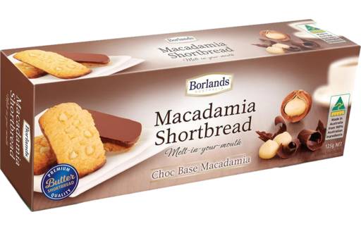 Borlands Chocolate Chip Macadamia Shortbread Cookies (125g)